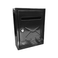 thumbnail image 3 of Locking Wall Mailbox Outdoor Mail Box with Slot for Envelope Large Capacity Black, 3 of 9