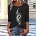 thumbnail image 2 of Women's Tops, Tees & Blouses 3/4 Sleeve,Women's Shirts Lightweight 2026 Spring Summer Fashion 3/4 Length Sleeve Tops Business Casual Blouses Western Outfits, 2 of 7