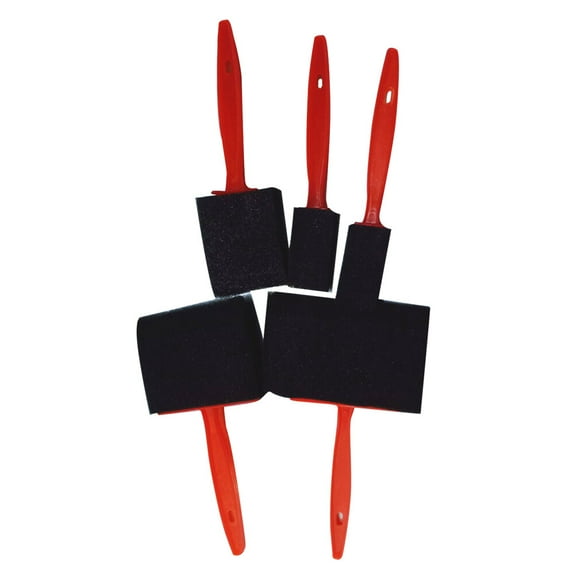 Mutmorningal 20pcs Sponge Wood Handle Paint Brush Lightweight Durable and Used for Children's Drawing Graffiti Tools