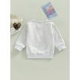 thumbnail image 4 of Bagilaanoe Toddler Baby Girl Boy Valentine's Day Sweatshirt Long Sleeve Letter Print Pullover 6M 12M 18M 24M 3T Kids Loose Tee Tops, 4 of 8