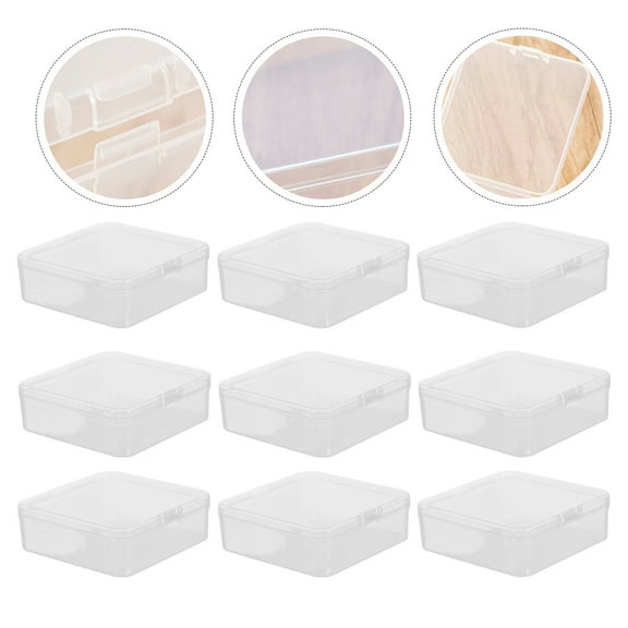 OFFIGAM 20-Pack Transparent Craft Storage Containers for Beads and Small Items, Organizer Boxes
