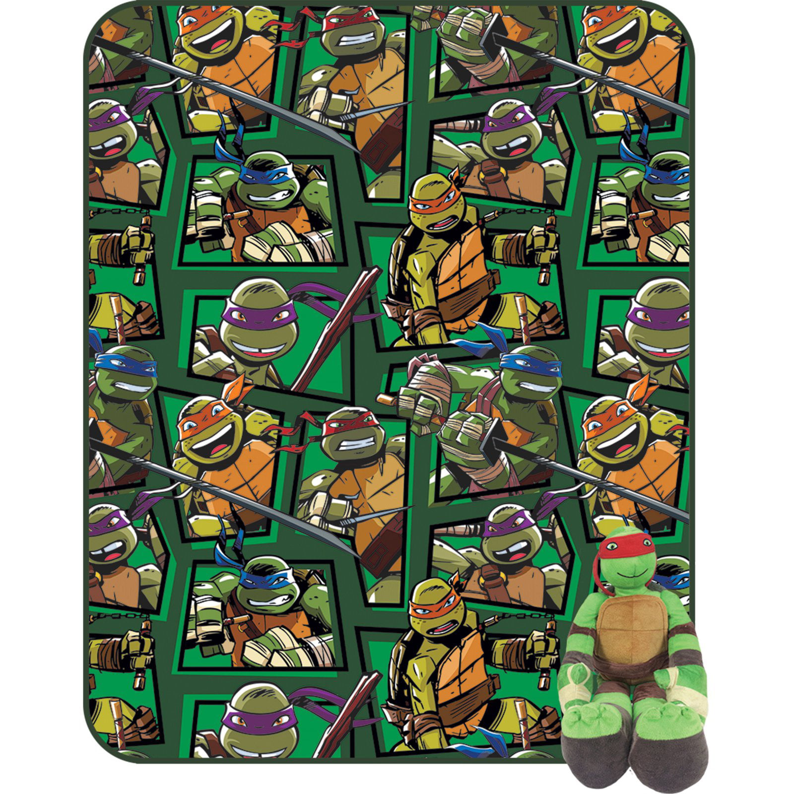 Teenage Mutant Ninja Turtles Twin Blanket With Pillow Buddy By Nickelodeon Walmartcom Walmartcom