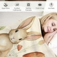 thumbnail image 3 of ONETECH Bunny Blanket Warm Mushroom Floral Blanket for Toddler Women Girls Cute Rabbit Easter Blanket for Bed Couch Outdoor Bunny Gifts, 3 of 6