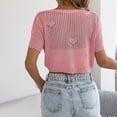 thumbnail image 4 of yillto Womens Crop Cover up Open Front Lightweight Summer Cardigans Short Sleeve Crochet Coverups, 4 of 7