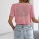 thumbnail image 4 of Tops de Color Sólido para las Mujeres Cuello Redondo Manga Corta Blusa Casual Camiseta Verano Suave, Blusas para las Mujeres Casual, 4 of 8