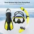 thumbnail image 1 of Buceo Gafas de Buceo Máscara de Buceo Transparente de Tres Ventanas Con Snorkel Seco Completo y Aletas Ajustables para Hombres Equipos de Buceo, 1 of 7