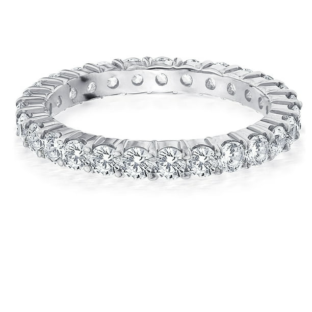 Eternity wedding band fits the engagement ring to a t! Eternity Wedding Bands - 1.5 CTTW Round Diamond Eternity Wedding Ring