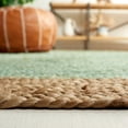thumbnail image 4 of SAFAVIEH Natural Fiber Cebrail Geometric Area Rug, Teal/Natural, 5' x 8' Oval, 4 of 7