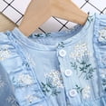 thumbnail image 3 of Pandaie Newborn Baby Girl Romper Dress Flower Embroidery Tulle Tutu Dresses Jumpsuit Princess Long Sleeve One-Piece Bodysuit Outfits Set 0 3 6 12 18 Months, 3 of 4