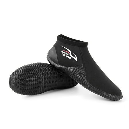 

KEEP DIVING Dive Shoes for Adults 4MM Neoprene Anti-slip Wading Boots Wear-resistant Mens Booties with Rubber Sole Equipment 3XL 47-48