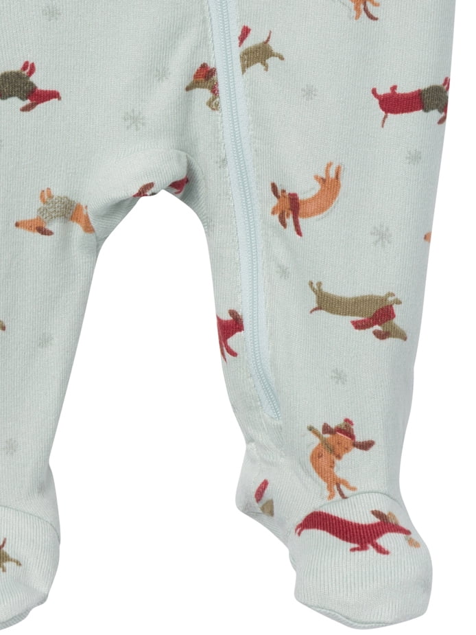 Modern Moments by Gerber Gender Neutral Sleep ´N Play Christmas Pajamas, 2-Pack, Sizes Newborn - 6/9 Months