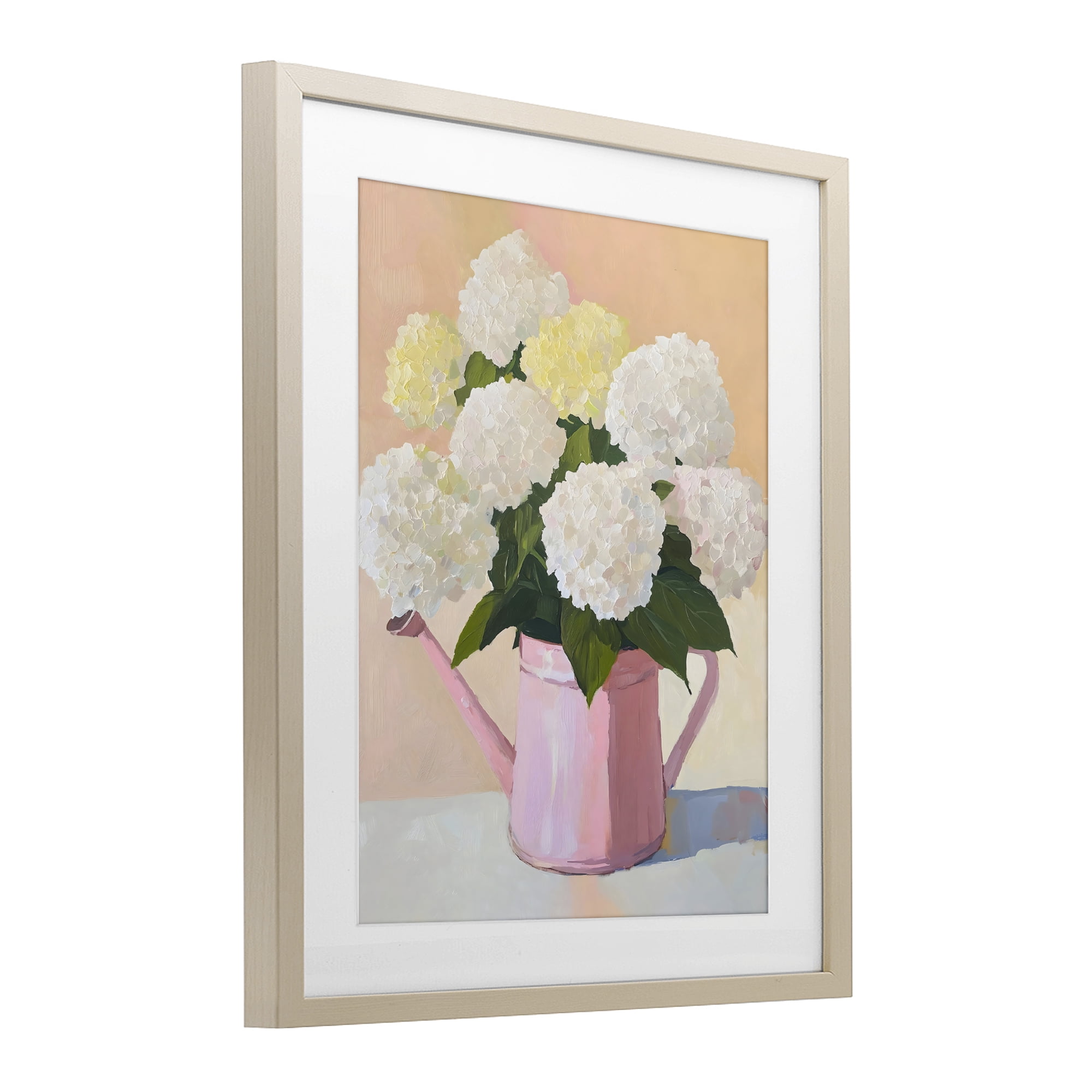 Stupell Industries Hydrangeas in Watering Can Birch Framed Print Under Glass, design by The Prints Vibe