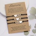 thumbnail image 2 of Sisters Bracelet3 juegos de pulsera tejida hueca de corazón de melocotón en forma de corazón de acero inoxidable kaili Sencillez, 2 of 4