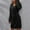 Black, variant on Women V Neck Shoulder Drop Long Sleeve Waistband Woolen Dress Women's Knitted Dress Autumn And Winter New Distressed Sweater Dress Women Sweater Dresses for Women Wrap plus Size Dresses Cute Dresses
