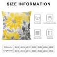 thumbnail image 6 of JRXY  Pillow Covers Square, Modern Decorative Throw Pillow Cover, Outdoor Waterproof Striped Geometric Pillowcase, Boho Dahlia Flower Cushion Cover for Sofa Couch Bed, Yellow,Set of 2 White, 6 of 6