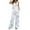 White, variant on MNCEKFOD Summer Pants Sets Women 2 Piece Outfits Boho Casual Letter Printed Vest Sleeveless Top Loose Wide Leg Relaxed Fit Pants Suit Blue L