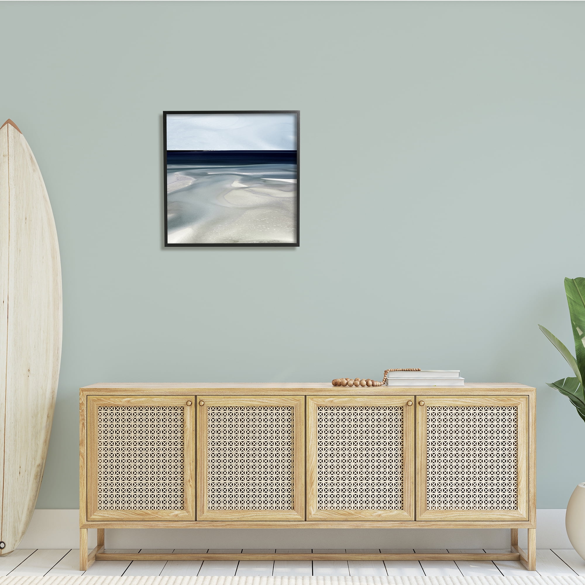 Stupell Indtries Abstract Shallow Beach Tide Water Movement Soft Blues,24 x 24,Design by Danita Delimont
