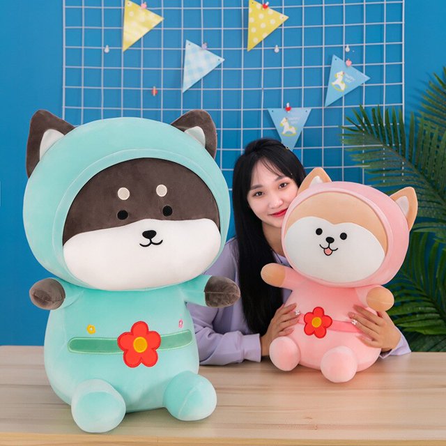 2022 Cute Shiba Dog Plush Toy / Small Flower Husky Doll / Children's Birthday Gift / Christmas Gift zhangmengya LED