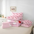 thumbnail image 4 of Erosebridal Red Cherry Bedding Queen Size, Kawaii Floral Bed in a Bag Queen size, Princess Style Decor, Reversible 7-Piece, 4 of 5