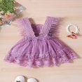 thumbnail image 3 of Robe de Fête pour Fille Bébé Enfant Manches Volantes à Plumes Robe Princesse, 3 of 7
