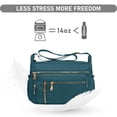 thumbnail image 4 of Bandolera NPBAG para mujer, de nailon impermeable, azul turquesa, 4 of 7