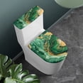 thumbnail image 3 of HELLHERO Green Marble Texture 2 Piece Set Elastic Edge Toilet Lid Covers with Adjustable for Soft, 3 of 8
