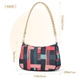 thumbnail image 3 of FORMRS Womens Shoulder Bag with Chain Strap Clutch Purse Cute Tote Handbag, Pink Geometric, 3 of 7