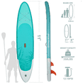 thumbnail image 4 of WINGOMART Planche à Roulettes Gonflable, Aqua, 4 of 6