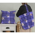 thumbnail image 5 of Soimoi Purple polyester Crepe Fabric Check & Magnolia Floral Print Sewing Fabric Yard 42 Inch Wide, 5 of 5