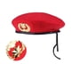 thumbnail image 5 of Sombrero de marinero rojo Gorra de espectáculo de escenario Boina de lana de baile cuadrada (Estrella dorada de ocho puntas), 5 of 5