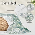 thumbnail image 6 of Eucalyptus Leaves Throw Pillow Cover, Pillowcase Protectors with Zipper, Breathable Decorative Lumbar Pillow Case Cover, Teal Botanical Summer Weeping Pillow Shams for Couch Sofa 16x24Inch, 6 of 8