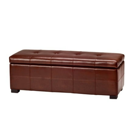 - Safavieh Large Cordovan Maiden Tufted Leather Storage Bench