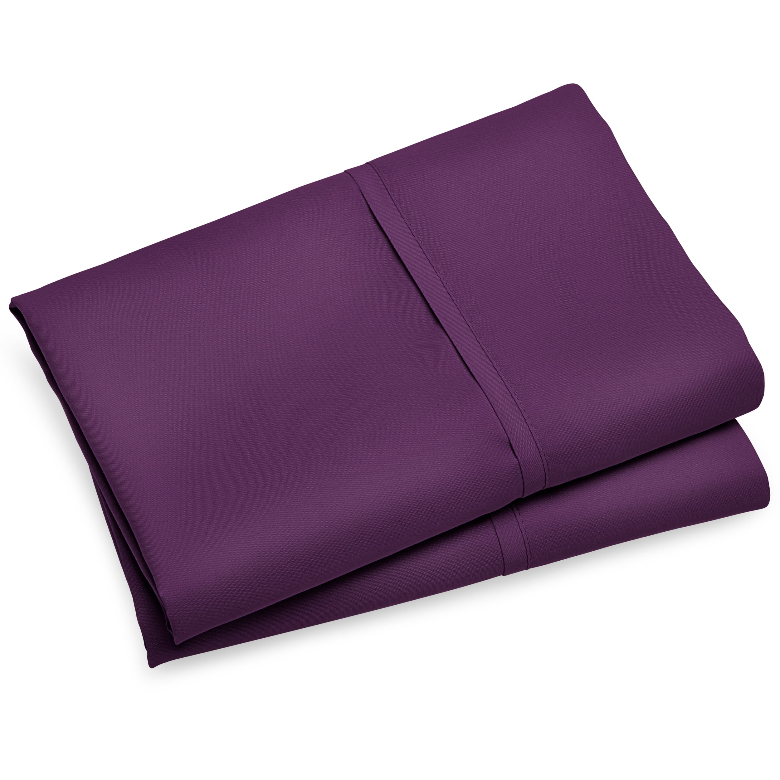 Bare Home Premium 1800 Ultra-Soft Microfiber Pillowcase Set - Double Brushed - Hypoallergenic - Wrinkle Resistant (Standard Pillowcase Set of 2, Plum)