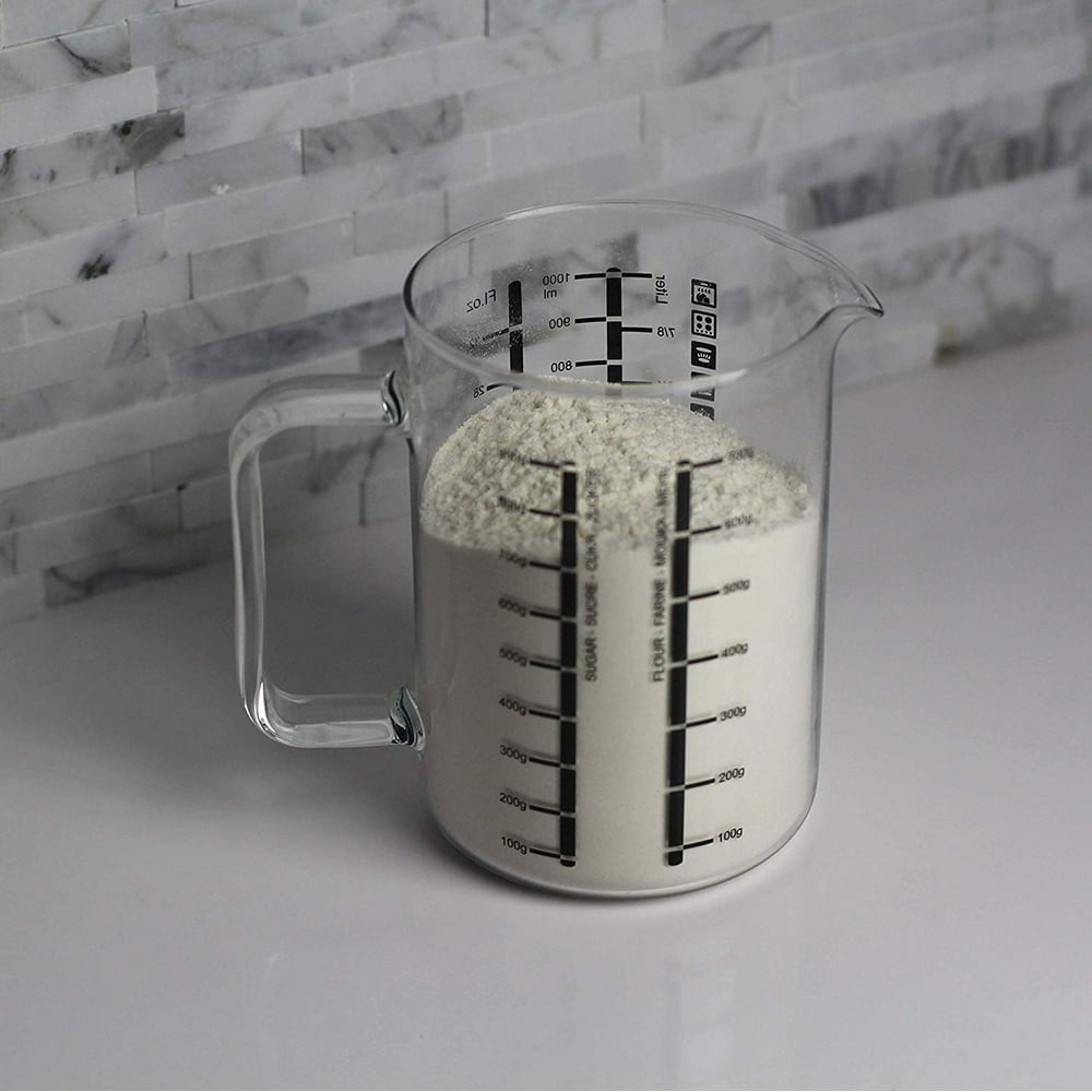 Simax 32 Ounce Glass Measuring Cup Durable Borosilicate Glass, Easy