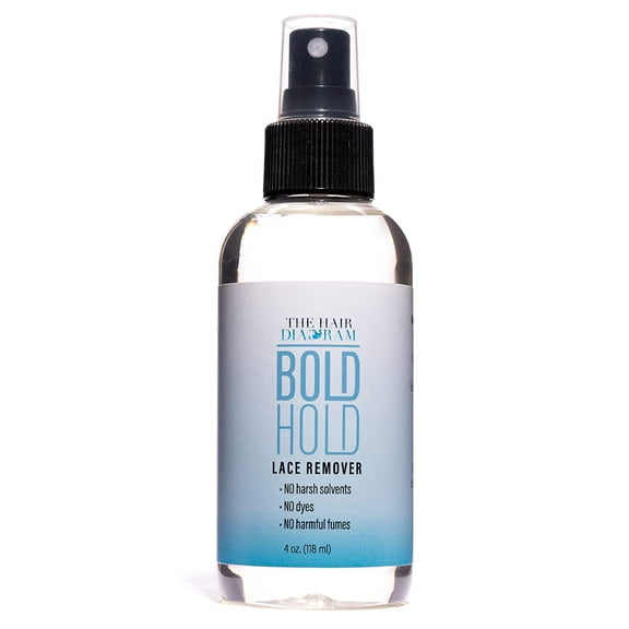 The Hair Diagram Bold Hold Lace Remover Bond Release Spray, Residue Removal for Wigs, Extensions and Hair Systems, 4 oz