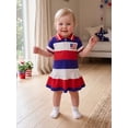 thumbnail image 6 of Cenuakty Kids Girls Summer T-Shirt Dress Red 6M 12M 18M 24M 2T 3T 4T Short Sleeve A-Line Dress for Toddler 4th of July Clothes, 6 of 9