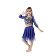 thumbnail image 2 of Gunia Girls Party Outfits Belly Dance Indian Outfit With Short Skirt Sleeves Kids Show Breathable Clothes Set For Stage Performance Holiday 5-12 Years, 2 of 4