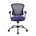 thumbnail image 3 of Scranton & Co Modern Mesh Fabric Task Office Chair in Purple/Chrome, 3 of 6