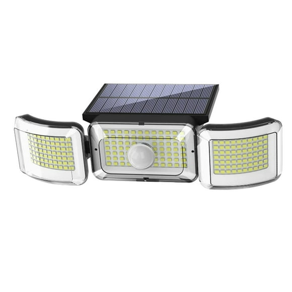 Mistaha Solar Lights Outdoor 218 LED Solar Sensor Lamp 3 Heads Adjustable Motion Sensor Lights