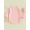 thumbnail image 7 of Newborn Baby Girl Boy Valentines Day Outfit Heart Letter Sweatshirt Bubble Romper Oversized Long Sleeve Bodysuits Cute Spring Clothes, 7 of 7