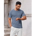 thumbnail image 3 of COOFANDY Men's Crewneck T Shirts Knit Tops Casual Fashion Summer Short Sleeve Knitted Pullover Solid Tees, 3 of 5
