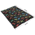 thumbnail image 4 of Colorful Controllers Games Stars Black Pattern Blanket,Comfortable Soft Lamb Wool Throw Blanket,All Season,Warm Lightweight Blankets for Sofa Bed Couch Living Room Chair,40"x50", 4 of 4