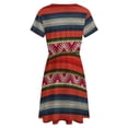 thumbnail image 5 of Peruvian Textile Pattern Dress Fashion Beach Short Sleeve Dresses Female Party Printed Sundress, 5 of 7