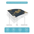 thumbnail image 5 of Yellow Flower Twin Size Down Alternative Comforter,Lightweight Comforter Quilt Bedding Set with Pillow Shams Japanese Style Floral Leaf Textured Navy Blue Bed Comforter Duvet Insert 68"x86", 5 of 7