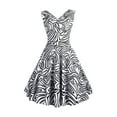 thumbnail image 1 of EGNMCR Robes de Soirée pour Femmes, Robes Formelles pour Femmes, Robes de Cocktail pour Femmes Sans Manches à Col en V Mi-Mollet Robe Confortable d'Été pour Femmes Sans Manches à Col en V Vintage Régulière à Imprimé Robe de Fête Robe pour Femme, 1 of 6