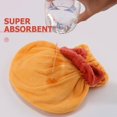 thumbnail image 4 of 2-Pack Women's Microfiber Hair Drying Towels (Cap Style) — Quick-Drying Hair Wraps for Curly Hair,Red Yellow, 4 of 7