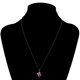 thumbnail image 4 of de joyería Collar con colgante de piedras de cristal rosa Cadena llena de oro, 4 of 6