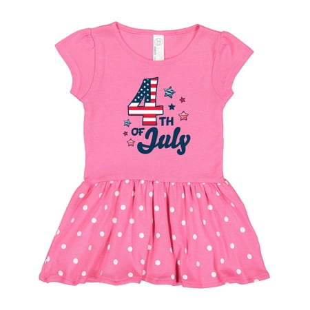 

Inktastic 4th of July with Striped Stars Gift Toddler Girl Dress