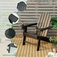 thumbnail image 7 of Aimee Lii Outdoor Adirondack Chair with Built-in Cup Holder for Backyard Porch, Outdoor Patio Furniture for Balcony Porch Backyard, Sturdy -Black, 7 of 7