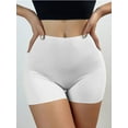 thumbnail image 2 of Women's Ice Silk Safety Pants, Mid-waist Seamless Elastic Shorts, Anti-lighting, Anti-roll Edge, 2 of 7